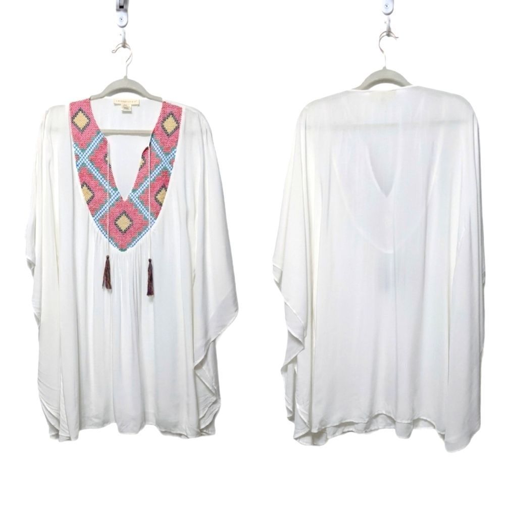 LOVESTITCH Embroidered Tunic Cover-up M/L - Picture 6 of 6